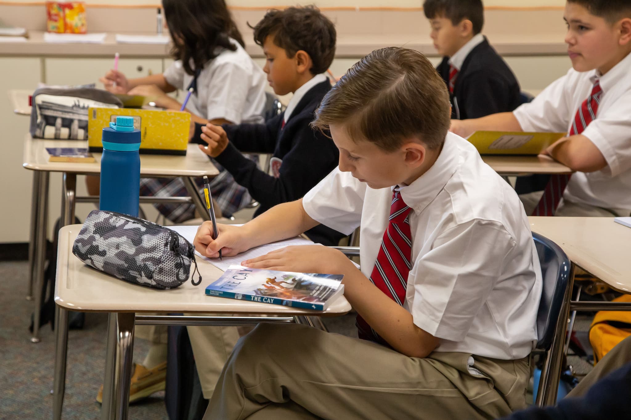 Junior High students working in language arts class